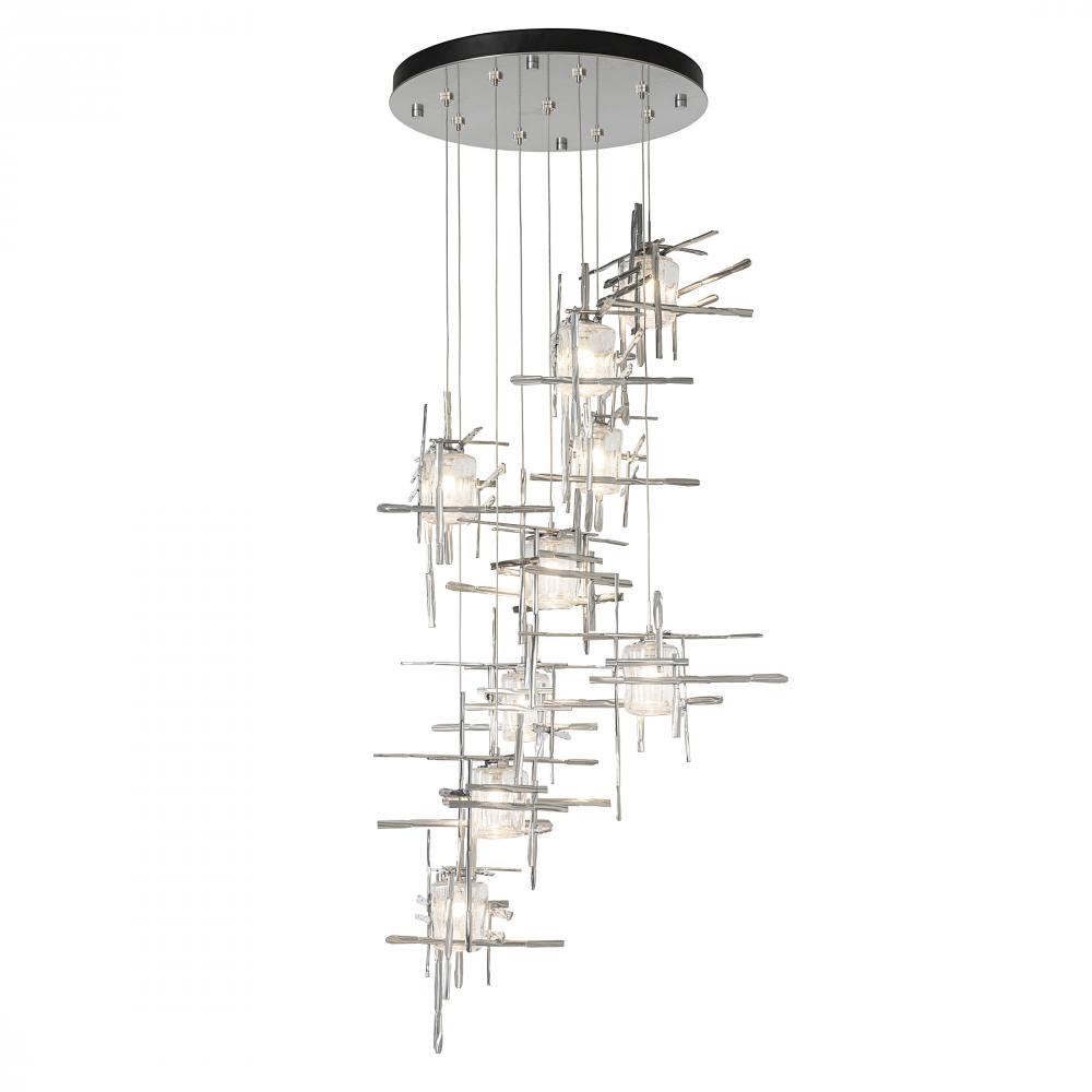 Tura 9-Light Seeded Glass Pendant