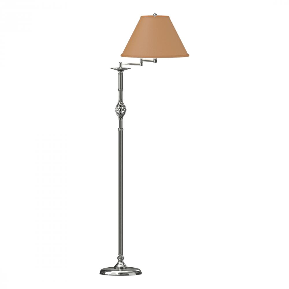 Twist Basket Swing Arm Floor Lamp