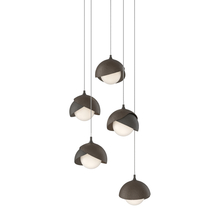 Hubbardton Forge 131125-SKT-LONG-07-05-GG0711 - Brooklyn 5-Light Double Shade Pendant