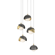 Hubbardton Forge 131125-SKT-LONG-86-89-GG0711 - Brooklyn 5-Light Double Shade Pendant