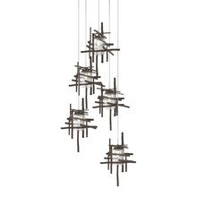 Hubbardton Forge 131126-SKT-LONG-05-II0728 - Tura 5-Light Seeded Glass Pendant