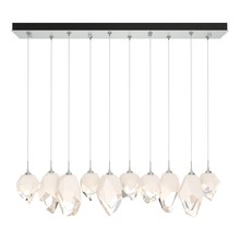 Hubbardton Forge 131145-SKT-LONG-82-WP0756 - Chrysalis 10-Light Mixed Crystal Pendant