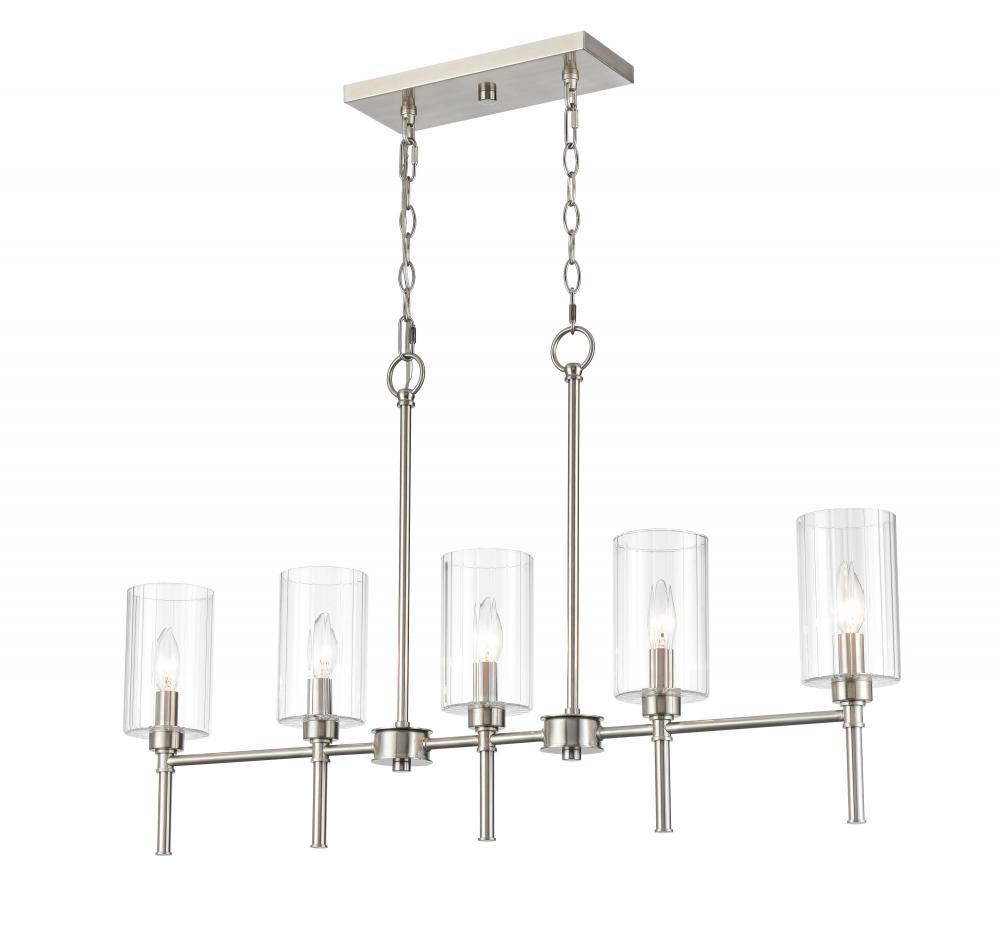 Chastine 5-Light Chandelier Ceiling Light Brushed Nickel