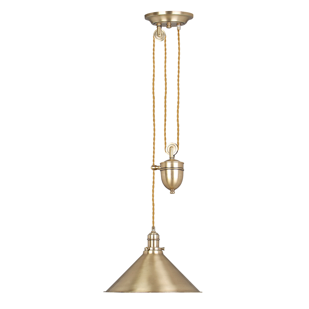 Provence Rise & Fall Pendant Aged Brass