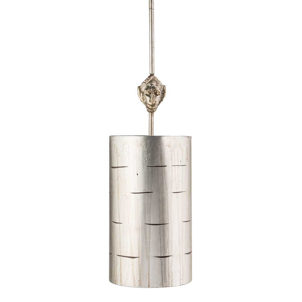 Fragment Silver Small mini Pendant convertible to semi flush Distressed