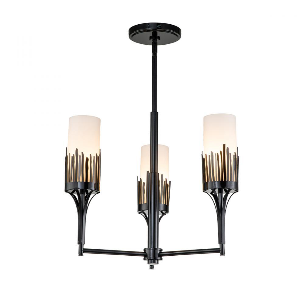 Sawgrass 3 Lt Chandelier in Black