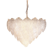 Lucas McKearn CH9081-65 - Acanthus Textured Glass Updated Modern Glam Large Chandelier