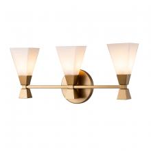 Lucas McKearn BB1004LG-3 - Bowtie 3 Light Bath Bar in Laquered Gold