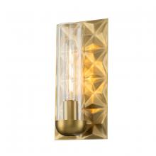 Lucas McKearn SC10503AGB-1 - Alpha 1 Light Sconce in Aged Brass