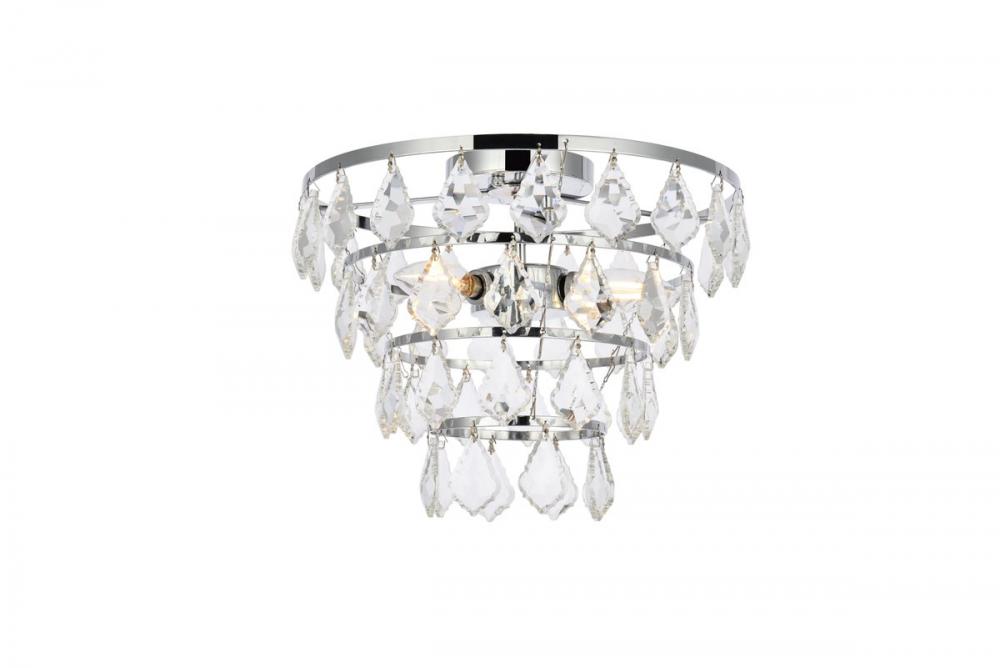 Ella 16 Inch Flush Mount in Chrome