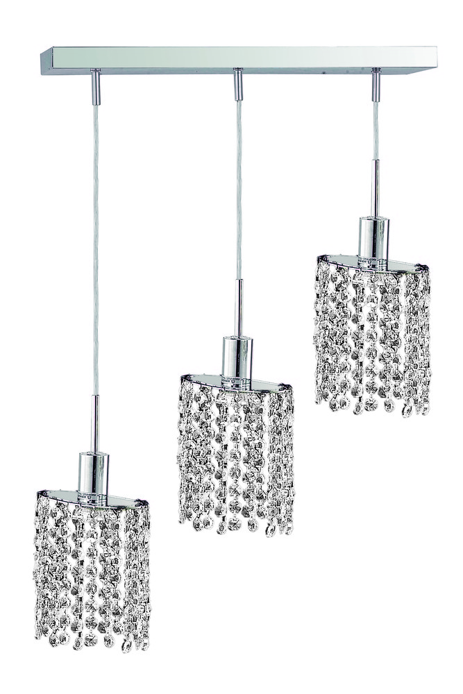 Mini 3 light Chrome Pendant