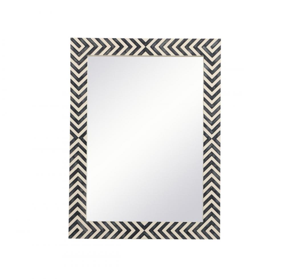 Rectangle Mirror 24 Inch in Chevron