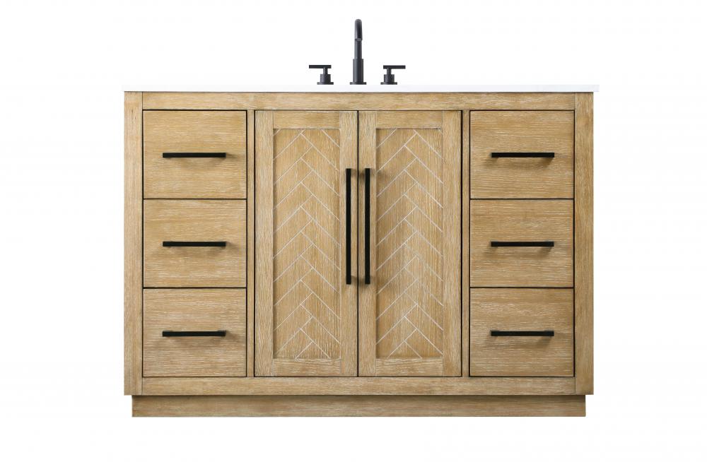 48 inch Single Bathroom Vanity in Linen Oak