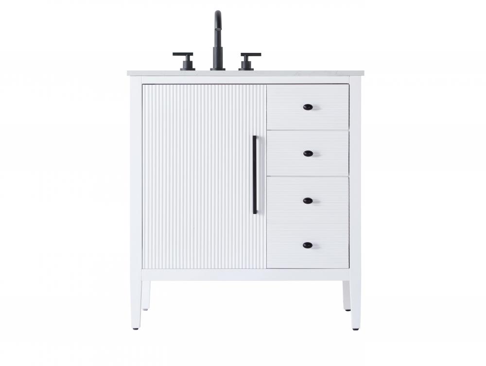 32 inch Single Bathroom Vanity in White