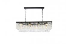 Elegant 1202D50MB/RC - Sydney 12 Light Matte Black Chandelier Clear Royal Cut Crystal