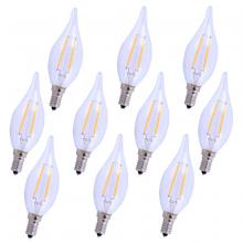 Elegant E12LED114-10PK - LED E12 CANDELABRA, 3000K, 300 degree, CRI80, ES, UL/CUL, 2.5W, 25W EQUIVALENT, 15000HRS