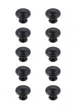 Elegant KB2006-MB-10PK - Minu 1.3" Diameter Matte Black Mushroom Knob Multipack (Set of 10)