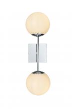 Elegant LD2358C - Neri 6 inch Wall Sconce White Shade in Chrome