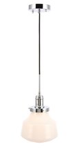 Elegant LD6256C - Lyle 1 light Chrome and frosted white glass pendant