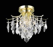 Elegant LD8100F16G - Amelia Collection Flush Mount D16in H12in Lt:3 Gold Finish