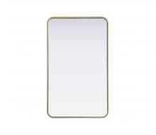 Elegant MR8A2236BRA - Contour Metal Rectangle Mirror 22x36 in Brass