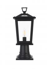 Elegant OD333P17BK - Berks 7 inch Outdoor Pendant in Black