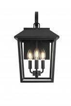 Elegant OD502W17BK - Riggs 10 inch Outdoor Wall Sconce in Black