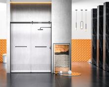 Elegant SD202-6076MBK - Frameless Shower Door 60x76 Matte Black