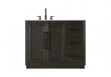 Elegant VF29042CO - 42 inch Single Bathroom Vanity in Chocolate Oak