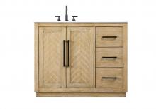 Elegant VF29042LO - 42 inch Single Bathroom Vanity in Linen Oak