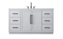 Elegant VF29060GR - 60 inch Single Bathroom Vanity in Grey