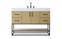 Elegant VF29248MHB - 48 inch Single Bathroom Vanity in Honey Brown