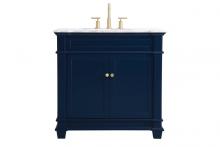 Elegant VF50036BL - 36 Inch Single Bathroom Vanity Set in Blue