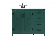 Elegant VF90242MGN - 42 Inch Single Bathroom Vanity in Green