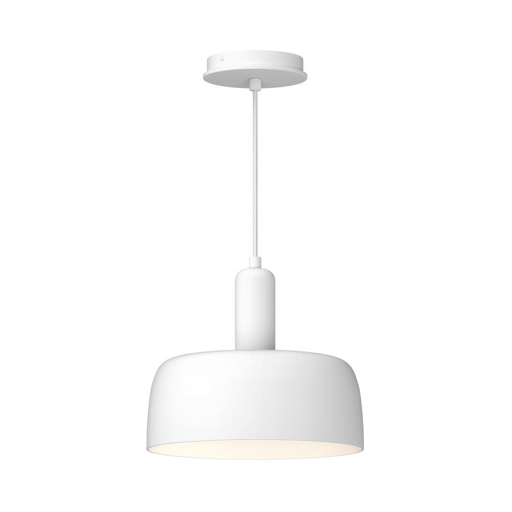 Adriano 10-in White 1 Light Pendant