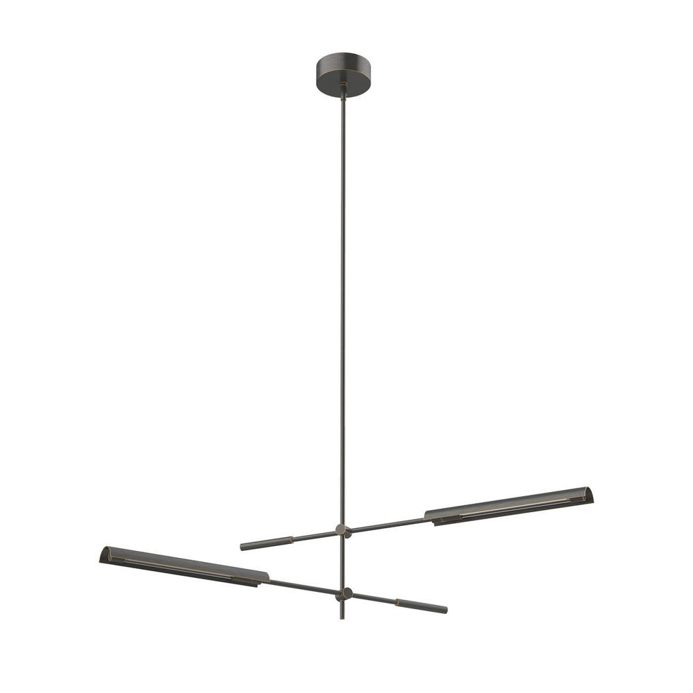 Astrid 2 Head Metal Shade/Urban Bronze LED Multi Pendant