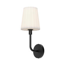 Alora Lighting WV628107MBOP - Plisse 7-in Matte Black/Opal Matte Glass 1 Light Wall/Vanity