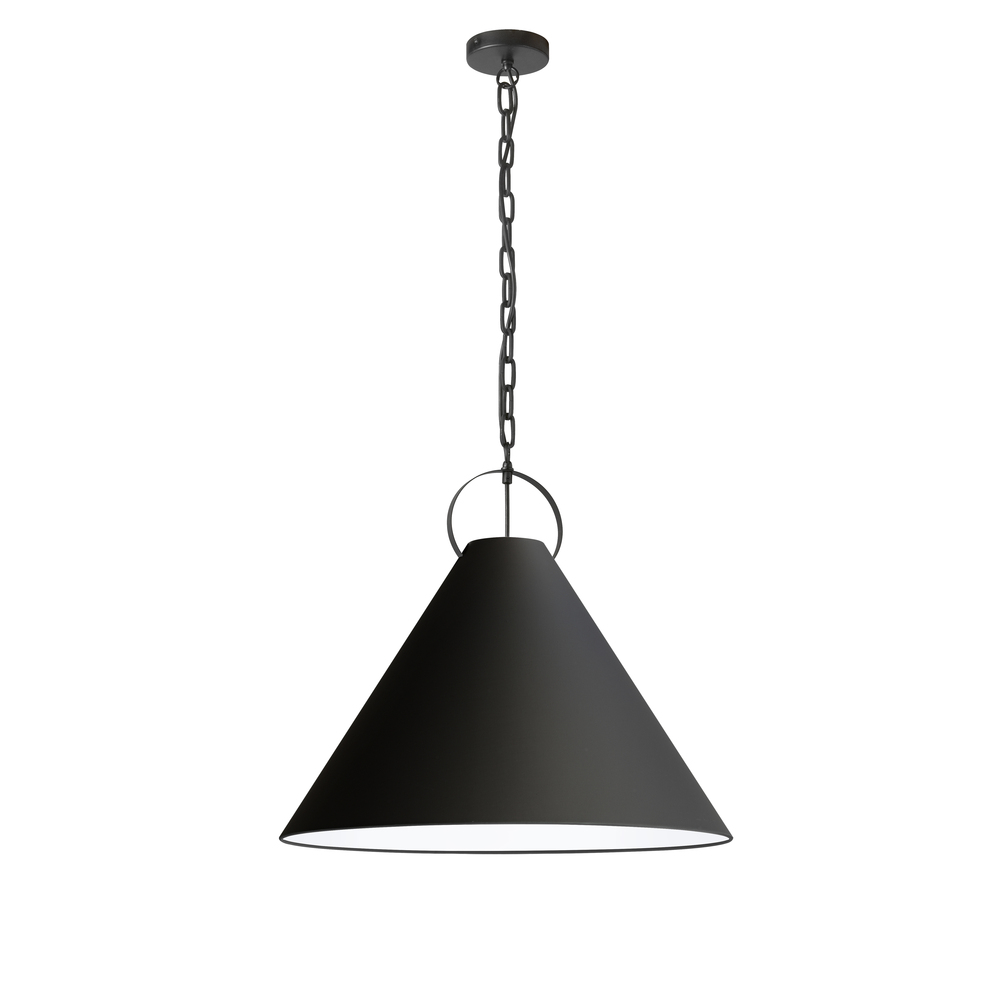 1LT Incand Pendant, MB w/ BK Shade