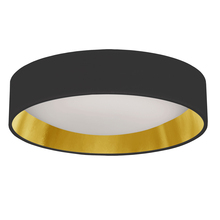 Dainolite CFLD-1522-698 - 15" Flush Mount, BK/GLD shade