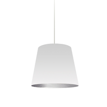 Dainolite OD-S-691 - 1LT Oversized Drum Pendant, Small - Wht/Slv