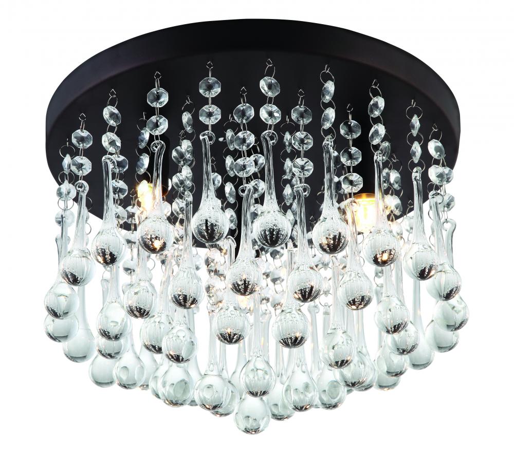 Daya, IFM237B12ORB9 -G-, 3 Lt Flush Mount, Crystal, 50W G9, Easy Connect Included, 11 .75 IN W x 8 .