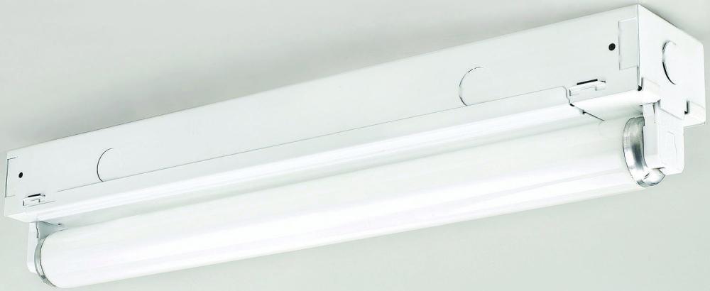 Fluorescent, 18" Strip, 1 Bulb, 15W T8 or T12