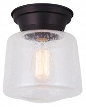 Canarm IFM623A08ORB - Mill 1 Light Flush Mount, Bronze Finish