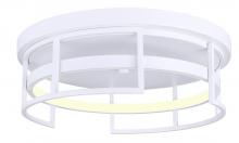 Canarm LFM231A15WH - Amora 15 in. 1 Light Integrated LED Matte White Modern Flush Mount with White Metal Shade