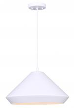 Canarm IPL1020A16WH - Byck 1 Light Pendant, White Finish