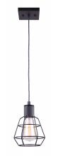 Canarm IPL702A01BK - Wren 1 Light Pendant, Metal Finish