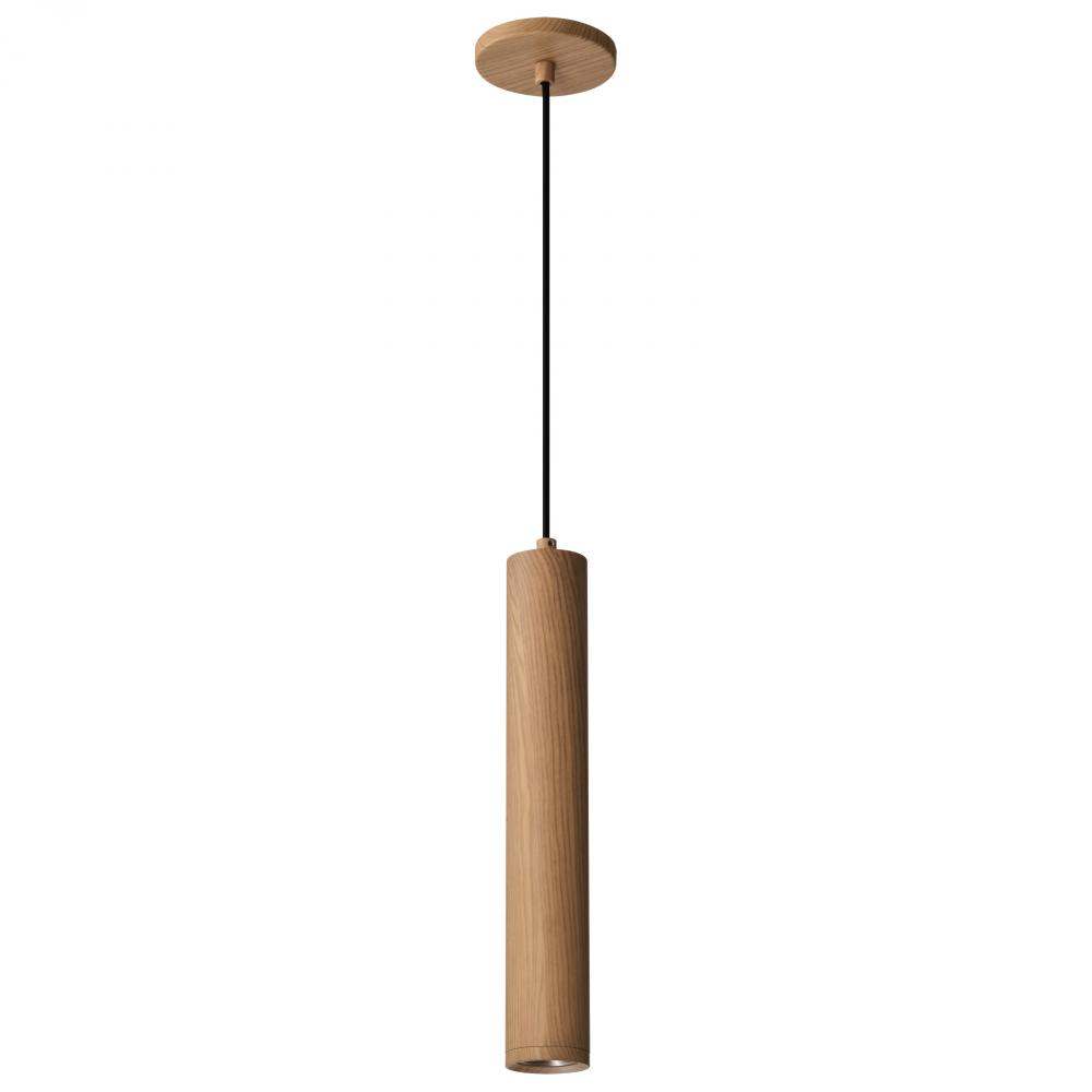 Century; 12 Watt, 16" LED Pendant; Ash Wood Finish