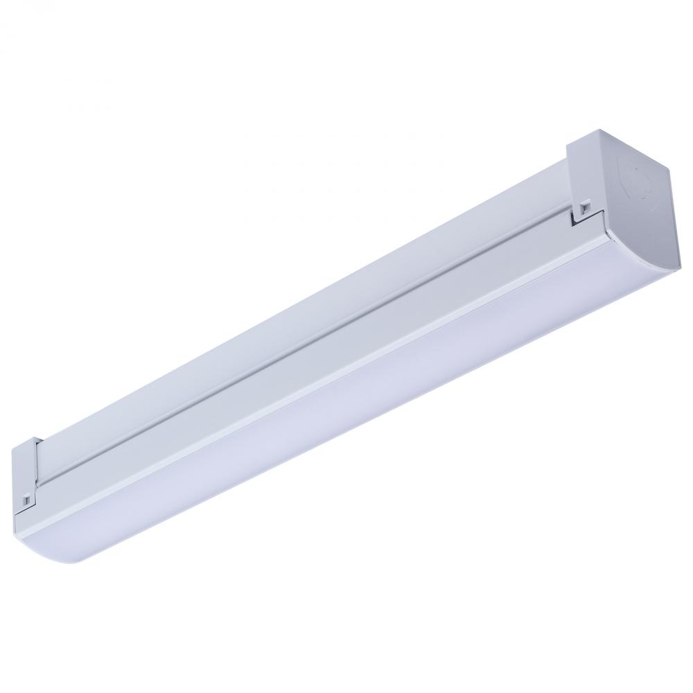 LED 1 Foot Connectable Strip Light; 10 Watts; 27K/30K/35K/40K/50K CCT Selectable; White Finish; 120