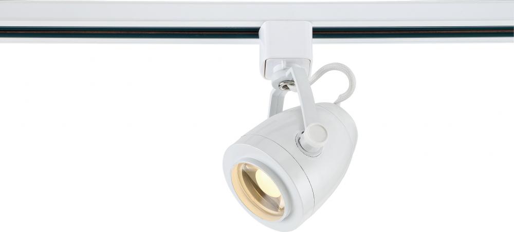 LED 12W Track Head - Pinch Back - White Finish - 24 Degree Beam