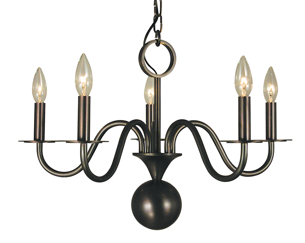 5-Light Siena Bronze Jamestown Dining Chandelier